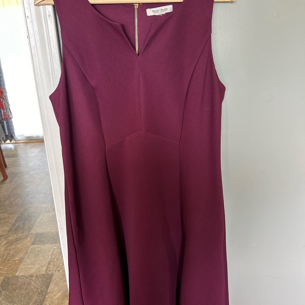 White House Black Market Rich Plum Midi Dress
